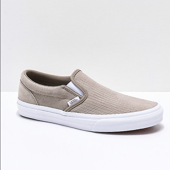 Vans Shoes - Vans Classic Slip-On Desert Taupe Suede Emboss 7.5